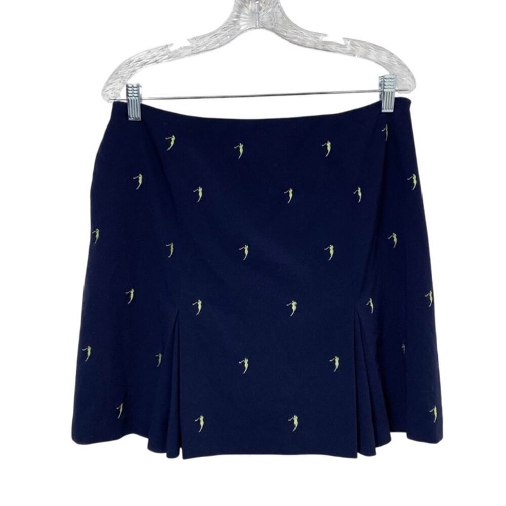 EP Pro Skort Size 10 Navy Golf Pleated Embroidered Athletic
